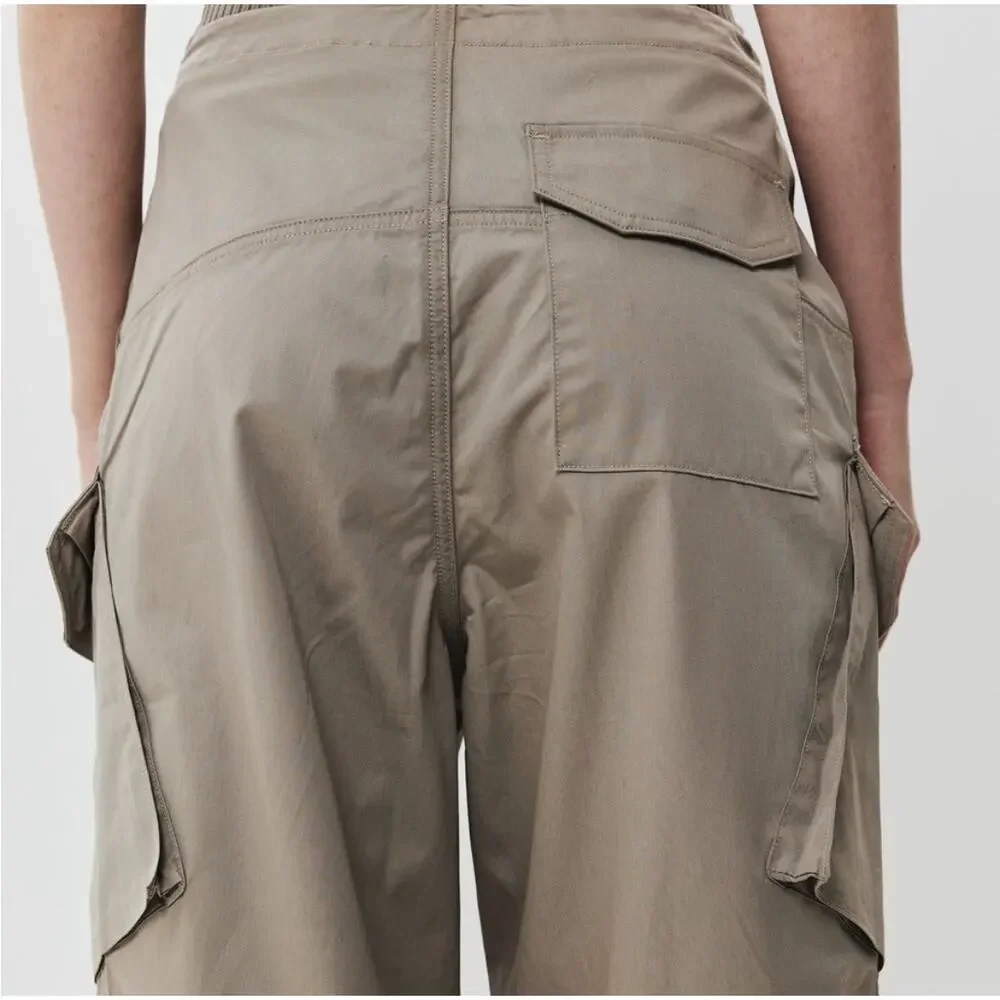 AGOLDE Ginerva cotton cargo Parachute pants M Beige gorpcore Military Y2K 90's